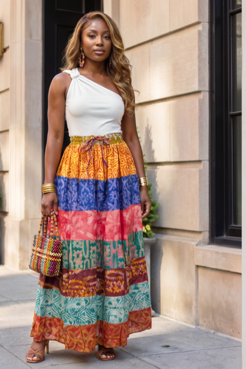Patchwork Power Skirt